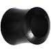 7/16" Organic Black Wood Hollow Saddle Plug