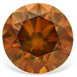 0.69 carat Cognac Red Color VS1 Best Clarity Round Brilliant Loose Diamond