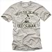 Musik Band T-Shirt f�r Herren Gr��e: M - Shirt Farbe grau Druck oliv Motiv: Grammophon