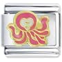 Pink Octopus Italian Charms