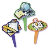 Back to School Theme Cupcake Picks - 12 ct