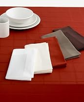 Calvin Klein "Satin Band" Tablecloth, 60x104" White