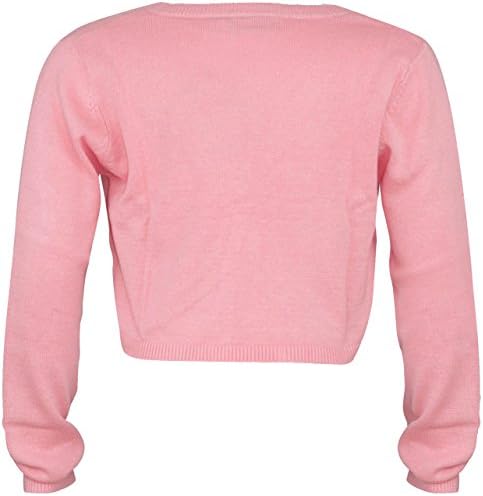 Ms Purple Girls' Cropped Bow Cardigan