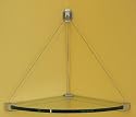 Cable Corner Shelf - Glass Shelving with Stainless Steel Cables (Clear) (10" x 10")