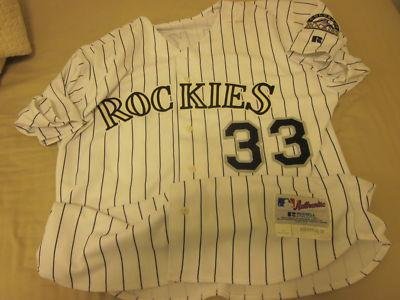 2003 Colorado Rockies Game Used Home Jersey #33 Larry Walker - Game Used MLB Jerseys