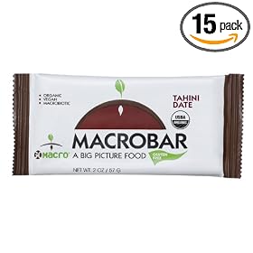 MACROBARS Organic Tahini Date, 2 oz Bars (Pack of 15)