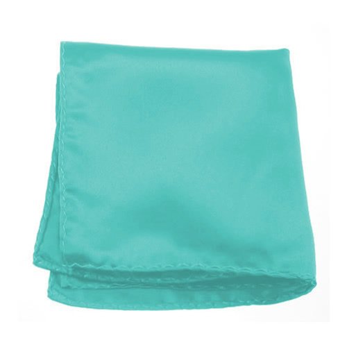 Solid Color Pocket Square by Jacob Alexander - Turquoise Blue
