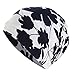 JarseHera Chemo Caps for Women Slouchy Beanie Casual Headcovers Headwear for Cancer Patients (1 Pair,Flower-Navy, One Size Fit Most)