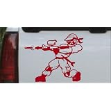6in X 4.9in Red -- Paintball Man Sports Car Window Wall Laptop Decal Sticker by Rad Dezigns