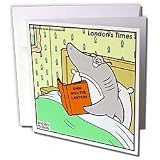 Londons Times Famous People Places Books Cartoons - SWIM WITH THE LAWYERS - Greeting Cards-12 Greeting Cards with envelopes