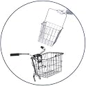 Wald 3133 Front Quick Release Bicycle Basket with Bolt on Clamp (14.5 x 9.5 x 9, Black)