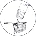 Wald 3133 Front Quick Release Bicycle Basket with Bolt on Clamp (14.5 x 9.5 x 9, Blac...
