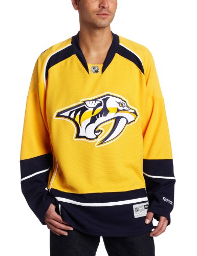 NHL Men's Nashville Predators Reebok Edge Premier Team Jersey - 7185A5Pchpjnpr (Yellow, Large)