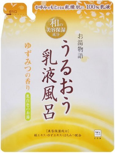 お湯物語 うるおう乳液風呂 ゆずみつの香り 詰替用 480ml