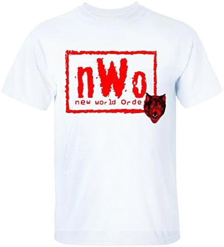 GEKK Men's Red Nwo wolfpack Wrestling Logo T-shirts white XL