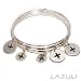 Sterling Silver Bangle and Cross-Stamped Disc Slinky Bracelet