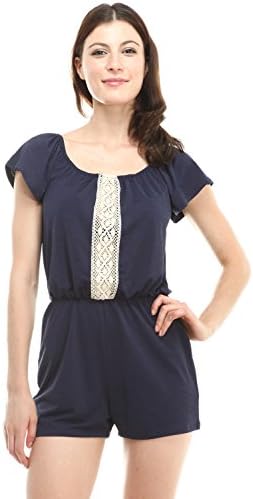 Vitamina USA Round Neck Romper #2001 (S, Navy)