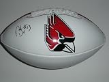Nate Davis Signed Ball State Cardinals Logo Football