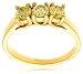 18k Yellow Gold Yellow Diamond 3-Stone Ring, Size 6.5