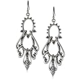 Lucky Brand Openwork Swing Hoop Earrings