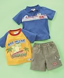 Nannette Baby Boy 3-Piece Surf Polo and Cargo Shorts Set