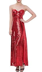 Strapless Sequined Cocktail Evening Dress/Homecoming Dress/Party Dress/Wedding Dress 