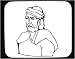 Decorated Mouse Pad with man, 