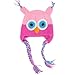 niceEshop(TM) Cute Toddler Owls Crochet Wool Cap Hat With Earflap ,Pink&Roseo