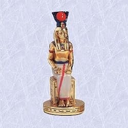 Egyptian isis statue goddess gold plated sculpture New