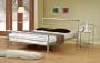 Queen Size Contemporary Style Silver Finish Metal Platform Bed