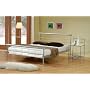 Queen Size Contemporary Style Silver Finish Metal Platform Bed