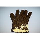 Gold Sequin Glove (Cotton Glove with Individual Bright Sequins on Each Side)