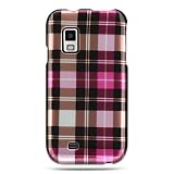 41TtfU9h2EL. SL160  VMG Samsung Mesmerize Galaxy S Hard 2 Pc Design Case   Pink Brown Checkere Plaid Glossy Smooth Design Hard 2 Pc Plastic Snap On Case Cover for Samsung Mesmerize Galaxy S Smartphone [Samsung Mesmerize Cell Phone Only In VANMOBILEGEAR Retail Packaging]