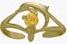 Jewelry : 10K Yellow Gold Genuine Citrine Dolphin Toe Ring