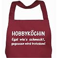 Sch�rze HOBBYK�CHIN bordeaux / Grillsch�rze, Kochsch�rze, K�chensch�rze, Latzsch�rze