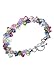 Gem Avenue .925 Silver 7.5 Inch Bracelet with Cluster Style Bicone Austrian Crystals Multicolor