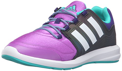adidas Performance Girls' s-Flex K Running Shoe, Shock Purple/White/Shock Mint, 12 M US Little Kid