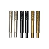6 Metal Cribbage Pegs - 2 Brass/2 Silver/2 Black