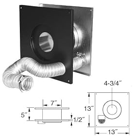 Buy 4'' PelletVent Pro Wall Thimble Air Intake Kit - 4PVP-WTI by PelletVent Pro now!