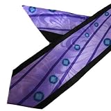 Purple & Black Geometric Men's Necktie & Hankie