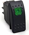 Daystar KU80012 20 Amp Green Light Rocker Switch Kit