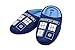 Doctor Who Mens Tardis Plush Slippers (Blue)