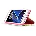 Galaxy S7 Edge Case, S7 Edge Case, Galaxy S7 Edge Wallet Case, Etubby [Wallet Stand] PU Leather Wallet Flip Protective Case with Card Slots and Wrist Strap for Samsung Galaxy S7 Edge (2016) - Petal