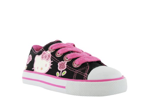 Hello Kitty Girl's Floral Ox Fashion Sneaker (Toddler) Size 9 Black/Pink