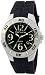 Kahuna Stainless Steel Mens Black Analogue Dial & Black Rubber Strap Watch