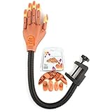 Beauticom USA Flexible Nail Trainer Hand with 100 pcs Hand Nail Tips (Hand + 100 pcs Nail Tips) (Nail Trainer Practice Hand + 100pcs Nail Tips)
