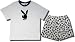 Playboy Classic Bunny Men's - 2 piece short pajama set in Black/White