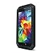 ELECDAY Newest Extreme Shockproof Waterproof Dust/Dirt/snow Proof Armor Tank Aluminum Metal Gorilla Glass Military Heavy Duty Protector Cover Hard case for Samsung Galaxy S5 (Black)