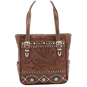 American West Everyday Cowgirl Zip-Top Tote with Two Side Pockets