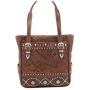 American West Everyday Cowgirl Zip-Top Tote with Two Side Pockets